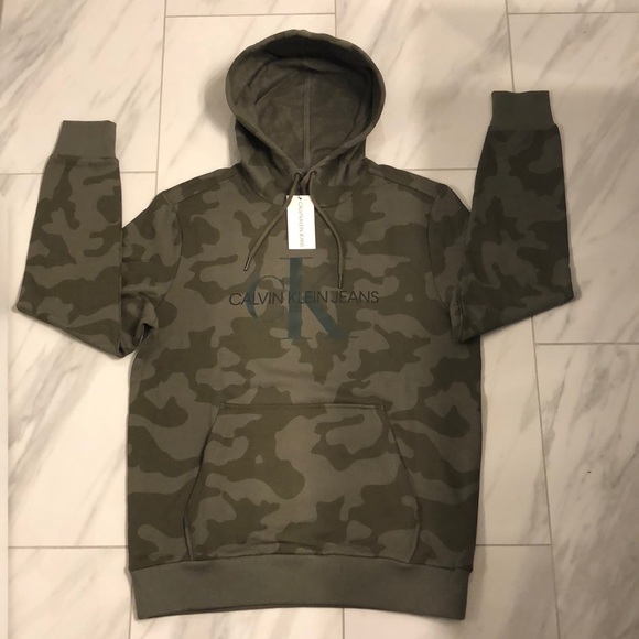 Calvin Klein Shirts | Nwt Mens Calvin Klein Jeans Pullover Hoodie | Color: Black/Green | Size: S | Caseym212's Closet